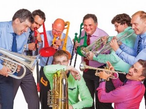 Music Brass. New Year in the style of JAZZ